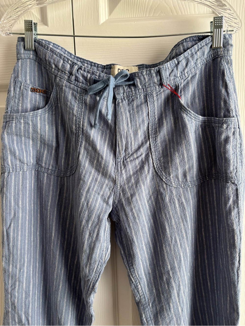Urban Outfitters BDG Light Blue Pinstripe Drawstring Pants